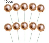 10pcs Colorful Ball Cake Topper Multiple Colors Cupcake Topper Baby Shower Birthday Party Cake Decor Supplies Baking Accessories