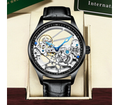AILANG-reloj deportivo para hombre, cronógrafo de cuero genuino, de marca superior, luminoso, resistente al agua, calado