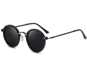 Gafas de sol Retro con montura redonda para hombre y mujer, lentes de sol clásicas de Metal, góticas, Steampunk, estilo de negocios Vintage, sombra Uv400