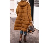 Chaqueta de Invierno con Capucha Acolchada Abrigo Grueso de Manga Larga Reversible