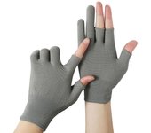 Protection Sun Protection Outdoor Cycling Solid Color Men Nylon Gloves Show Two Fingers Touch Screen Gloves Anti-skid Mittens