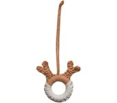 Tapiz de Navidad Tejido a Mano, Colgante Circular Bohemio, Decoración para Árbol de Navidad de Tela de Algodón Puro