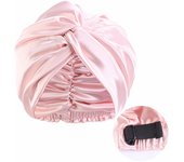 Adjustable Silk Satin Hair Bonnet For Sleeping Double Layer Hair Wrap Sleep Cap Turban For Women Men Curly Straight Hair Long