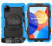 Heavy Duty shockrpoof Case 360° Rotating Hand/Shoulder Strap Stand for Xiaomi Redmi Pad SE 8.7 Inch built-in Screen Protector