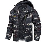 MAGCOMSEN Men's Winter Coats Waterproof Ski Snow Jacket Warm Fleece Jacket Parka With Multi-Pockets
