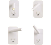 Luz LED de pared con interruptor para lectura de cabecera, puerto de carga USB, iluminación de estado de ánimo ajustable para dormitorio, luz Natural de 3W + lectura