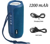 SOMY Altavoz portátil TG227 para exteriores, columna Subwoof inalámbrica de graves, resistente al agua, compatible con tarjeta TF, Radio FM con luz LED, PK TG117