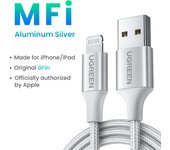 UGREEN MFi USB to Lightning Cable for iPhone 16 15 14 Pro Max 2.4A Fast Charging for iPhone for iPad Phone Data Cable