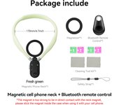 TELESIN Silicone Neck Hold Mount for GoPro Hero 12 11 10 9 8 7 6 Insta360 DJI Osmo Smartphone Magnetic Action Accessories