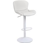 Taburetes Altos de Cocina, Taburete de Bar Regulable en Altura en Cuero PU, Taburete Alto con Respaldo y Reposapiés, Taburete Cocina Giratorio, Moderno