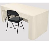1 piece of white and black wedding elastic tablecloth, 6 feet in size, spandex rectangular table skirt, fitted