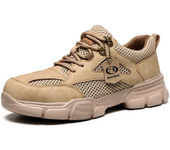 Zapatos de seguridad para el trabajo para hombre y mujer, botas de seguridad ligeras, zapatillas de trabajo indestructibles, plantilla protectora de Kevlar con punta de acero, 2024