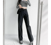 Upscale Vintage Women's Straight-Leg High-Waisted Jeans Loose Fit Summer New Design Sensibility Niche Wide-Leg Trousers