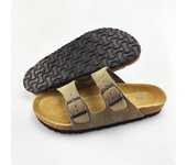 Sandalias al aire libre de una palabra zapatos de playa par zapatos de hombre zapatos de mujer zapatillas de cuero genuino verano bajo