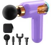 MUKASI Muscle Massage Gun with 9 Adjustable Levels, Powerful, Ultra Quiet and LCD Touch Screen, Massager with 4 Massage Heads for Relaxation Recovery Fatigue