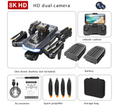 drone para fotografía aérea a14 hd, plegable, evasión de obstáculos, motores brushless, rc, avión, gps, quadcopter