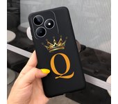 For Realme C53 2023 Case Luxury Custom Name Crown Letters Shockproof Cover For Realme Narzo N53 Silicone Coque on RealmeC53 Capa