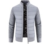 Chaqueta de Punto de Moda Casual para Hombres Abrigo de Béisbol de Otoño-Invierno