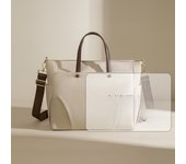 Bolso para computadora portátil Maletín de gran capacidad portátil de hombro para mujer Bolso bandolera de un hombro Bolso de forro de 15,6 pulgadas