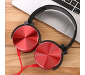 Noise Cancellation Wired Headphone Bass Sound with Mic Over Ear Headset Music Stereo Flexible 3.5mm Earphones