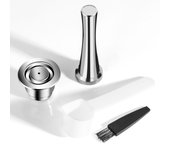 Reusable Coffee Capsule For Nespresso Stainless Steel Espresso Cups Refillable Coffee Pods Capsule With Tamper Dosing Ring