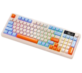 M96 Teclado inalámbrico Bluetooth de doble modo para juegos mecánicos PBT Ball Cap con mando de pantalla