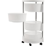 Storage Shelving, Mobile Kitchen Storage Cart Trolley, 4 Tier ,5 layers Rolling Utility Cart
