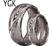 Men's Ring Basic 100% Tungsten Ring For Women Wedding Classic Jewelry Damascus Steel Pattern Engagement Party Ring Comfort Fit