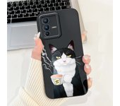 Lovely Painted Phone Case For Vivo V23 5G V23e V23 Pro Silicone Anti-knock Soft Cover Funda Vivo V2130 V2132 Panda Cat Animals
