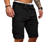 Pantalones cortos de trabajo de los hombres de adelgazamiento pantalones de cinco cuartos multi-bolsillos pantalones de chándal tie-dye pantalones de trabajo casual