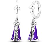 Magical Dreamcatcher Snakebone Earrings Color zirconium feathers Hoop Earrings For Women girls Earring Fine 925 silver Jewelry