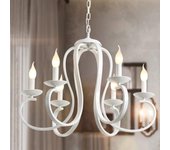 Vintage Lámpara de Araña de Metal Iluminación Estilo Vela Colgante Luz Alta Ajustable Cadena de Metal para Granja Comedor Cocina Isla Vestíbulo Negro 6 Luces