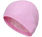 2025 nueva tela impermeable de PU protege las orejas Color sólido Impermeable Adultos / niños Gorras de natación Sombrero de piscina Tela de PU protege las orejas