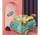 Juguetes Educativos de aprendizaje para bebés, luces Montessori, Piano Musical, teléfono móvil, máquina de cuentos para niños