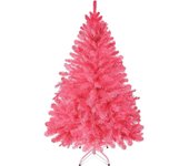 Prextex Árbol de Navidad Rosa de 120 cm – Abeto Navidad Artificial Premium de 320 Puntas, Articulado – Árbol de Navidad Frondoso Rosa, Ligero y Fácil de Montar con Base Metálica