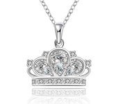 AAAAA zircon pendant necklace, pure silver, fashionable jewelry
