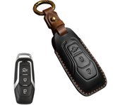 Leather Shell Fob Holder Car Key Case Cover For Ford Figo 2017 Mondeo 5 Ecosport Fiesta Everest Ranger Fusion Kuga Escort F150