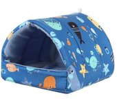 Winter Cute Cartoon Rabbit Squirrel Mini Cage Guinea Pig Nest Small Animal Mice Rat Pet Sleeping Bed Hamster House Warm Soft Mat
