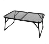 Mesa plegable pequeña ultraligera negra, 60x40x25 cm, Resistente al calor, Topes antivuelco, Máx. 20 kg, Asa de transporte, Cierre de seguridad, Mesa camping y picnic, Mesas plegables