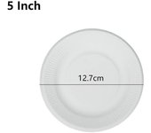 50pcs 3/5/6 Inch Disposable Plates Eco-Friendly Degradable Paper Plate For  Barbecue Picnic Office Birthday Party Supplies