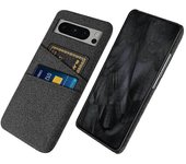 For Google Pixel 8 Pro Case Anti-Drop Cloth+PC Phone Shell with Dual Card Holder