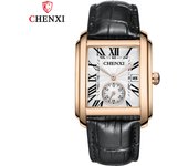 Cuadrada cuarzo alloy belt reloj hombre