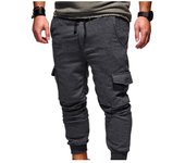 Pantalones Hombre de Bolsillos Múltiple Color Sólido Pantalones Chandal Hombres de Cordón Cómodas Suaves Duraderas Casual Jogger Hombre