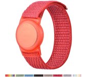 AirTag Bracelet for Kids, Apple Air Tag Protective Cover with Nylon Wristband, Anti Lost GPS Trackers Case Cover Elastic Watch Band for Toddlers Girls Boys Elders (Blue)