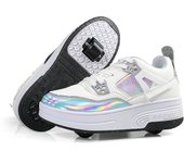 Kids Roller Shoes Sneakers with Wheels - Premium Sport Roller Skate Sneaker for Boys Girls Christmas Birthday Children Show Gift