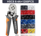 WOZOBUY Tubular Terminal Crimping Tools Mini hand Pliers HSC8 6-4 0.25-10mm² 23-7AWG 6-6 0.25-6mm² High Precision Clamp Sets