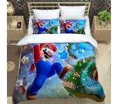 Japanese Games Super Mario Pattern Quilt Cover With Pillowcases Microfiber 3D Digital Printed Bedding Set Twin Full Queen King