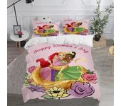 Princess Snow White Bedding Set,Cinderella Ella Bed Cover,Ariel& Aurora Bed Cover,3D Children Rapunzel Bedding Set