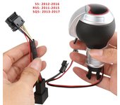 Para Audi A6 C7 A3 8v A7 Q2 Q3 S3 S5 S6 S7 RS3 RS4 RS6 SQ5 perilla de palanca de cambios Metal Led palanca de fibra de carbono cabeza de palanca manija de caja de cambios