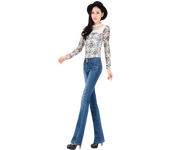 Oversized Slim Flare Denim Pants Women Streetwear High Waist Pantalones Skinny Jeans Casual Vaqueros Stretch Cowboy Trousers
